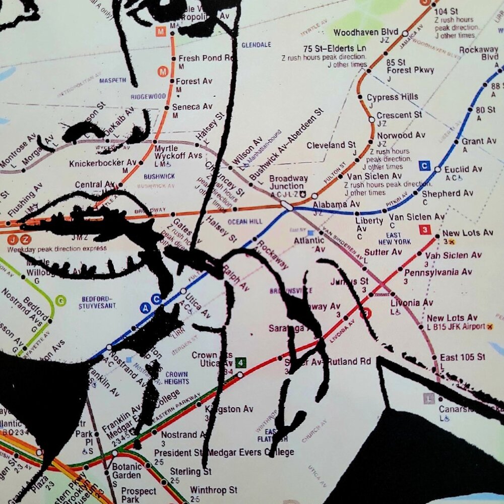 Rare Audrey Hepburn NYC Subway Map Art Metal Sign 8x12" Limited Edition - Picture 6 of 6